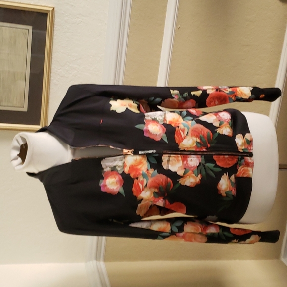 Skechers Jackets & Blazers - Stretchers botanical bomber jacket